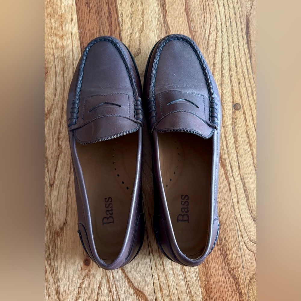 Bass Weejun Flex Brown Leather Loafers - 8.5